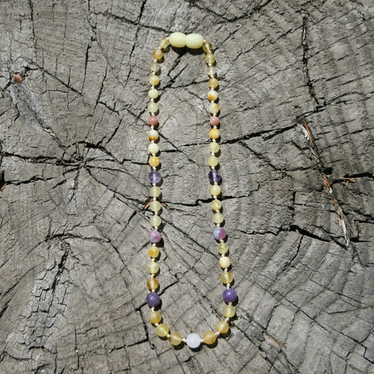 Super Calming Girl Unpolished Baltic Amber Necklace, Anklet, or Bracelet