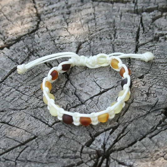 Adjustable Baltic Amber Bracelet or Anklet