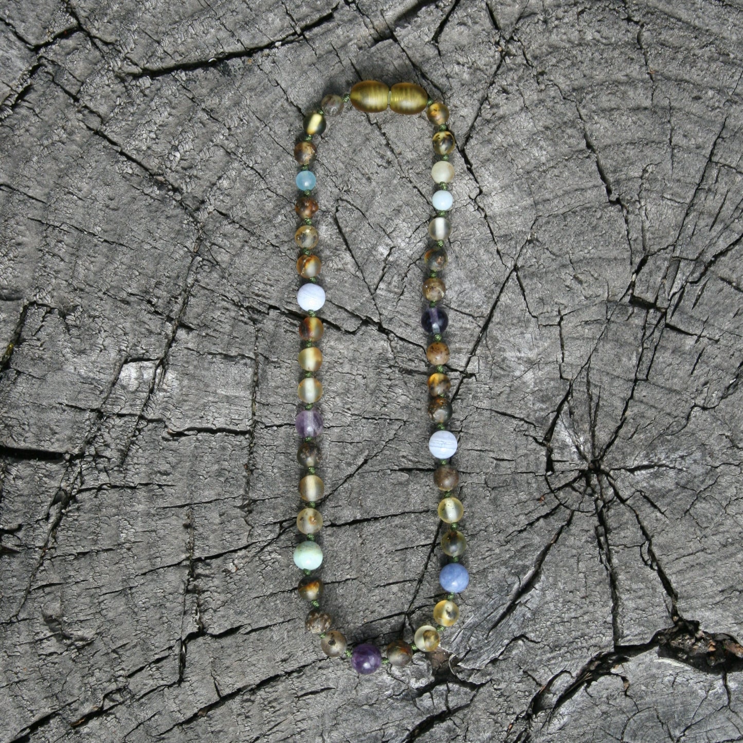 Healthy Ears Unpolished Baltic Amber Necklace, Anklet, or Bracelet
