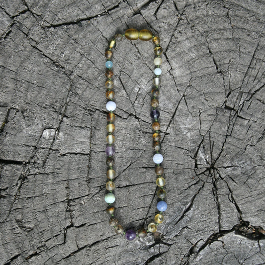 Healthy Ears Unpolished Baltic Amber Necklace, Anklet, or Bracelet