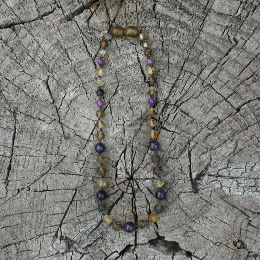 Super Calming Boy Unpolished Baltic Amber Necklace, Anklet, or Bracelet