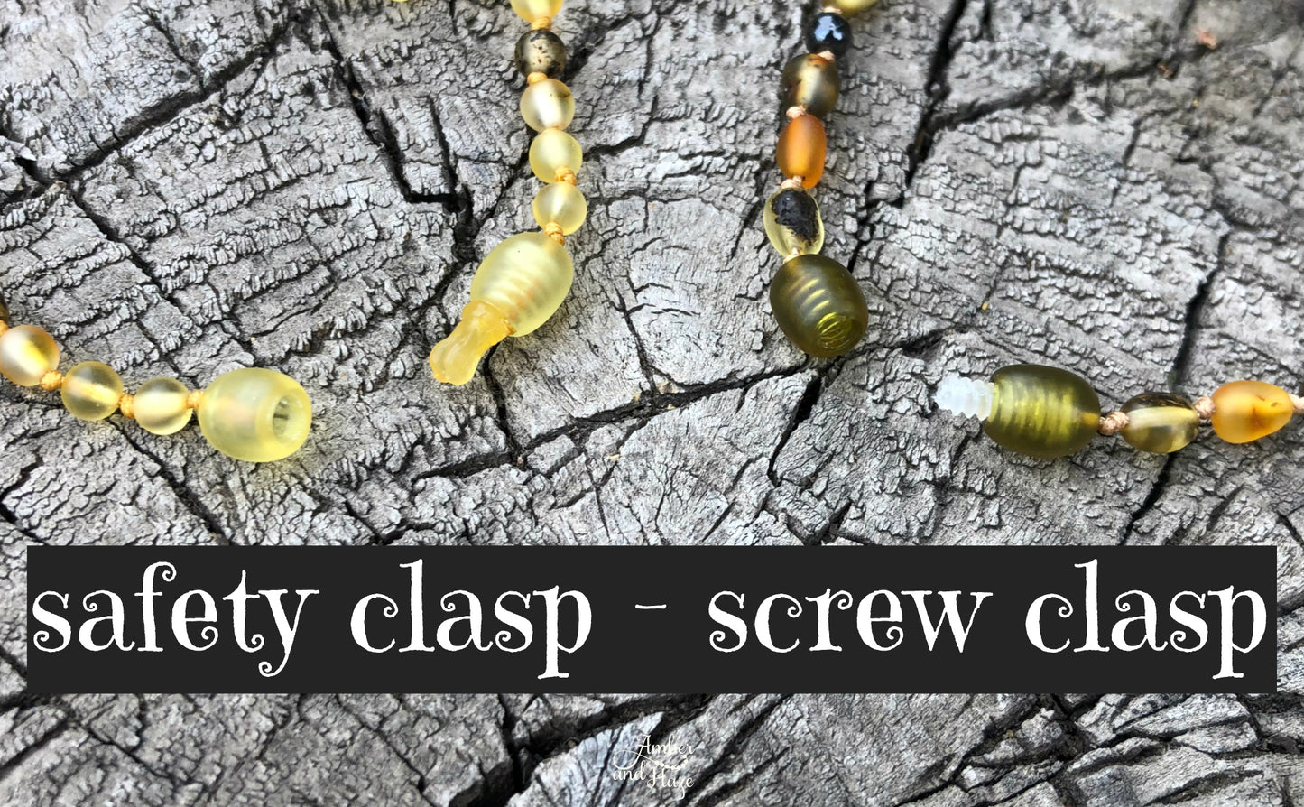 Honey Round Unpolished Baltic Amber Necklace, Anklet, or Bracelet