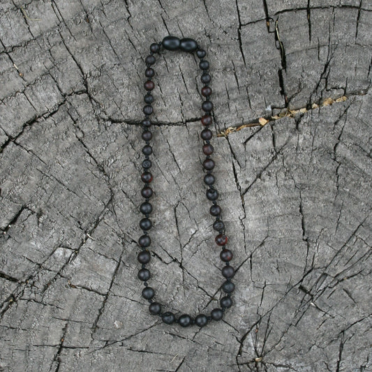 Coffee Round Unpolished Baltic Amber Necklace, Anklet, or Bracelet